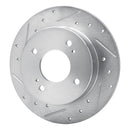 R1 89-96 Nissan 240SX Front & Rear Drilled & Slotted Silver Brake Rotor Set