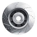 R1 11-25 Ford F-350 Super Duty 2WD Front Right Drilled & Slotted Silver Brake Rotor