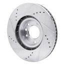 R1 11-18 Porsche Cayenne Front & Rear Drilled & Slotted Silver Brake Rotor Set