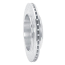 R1 11-25 Dodge Durango Front & Rear Drilled & Slotted Silver Brake Rotor Set