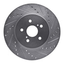 R1 04-09 Lexus RX330 Front & Rear Drilled & Slotted Silver Brake Rotor Set