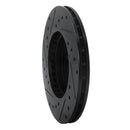 R1 90-91 Toyota Celica Front Right Drilled & Slotted Black Brake Rotor