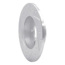 R1 99-05 Audi A6 Quattro Rear Right Drilled & Slotted Silver Brake Rotor