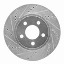 R1 2001-2011 Ford Explorer Sport Front Left Drilled & Slotted Silver Brake Rotor