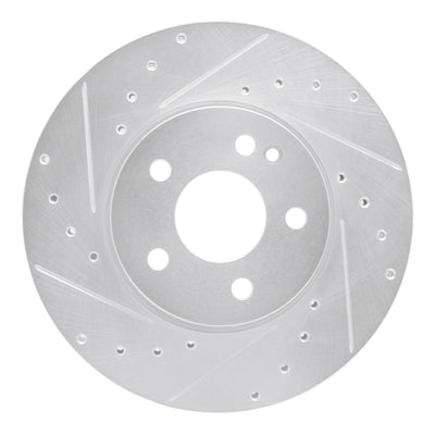 R1 16-23 Mercedes-Benz Viano (Mexico) Front Left Drilled & Slotted Silver Brake Rotor