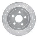 R1 95-07 Chrysler PT Cruiser Rear Right Drilled & Slotted Silver Brake Rotor