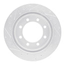 R1 99-07 Ford E-350 Club Wagon Rear Right Drilled & Slotted Silver Brake Rotor