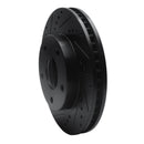R1 97-05 Chevrolet Blazer Front Left Drilled & Slotted Black Brake Rotor