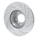 R1 89-95 BMW 525IT Front Left Drilled & Slotted Silver Brake Rotor