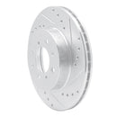 R1 88-91 Honda Accord Coupe Front Right Drilled & Slotted Silver Brake Rotor
