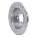 R1 06-10 Buick LaCrosse Rear Right Drilled & Slotted Silver Brake Rotor