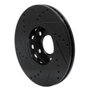 R1 92-08 Audi A4 (USA/Canada) Front Right Drilled & Slotted Black Brake Rotor