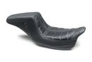 Mustang 08-21 HD Electra Glide,Rd Glide,Rd King,St Glide Squareback 1PC Seat - Black w/Gry Stitching