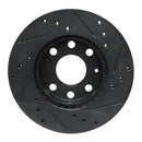 R1 88-20 Chevrolet SPARK (Mexico) Front Left Drilled & Slotted Black Brake Rotor