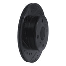 R1 88-92 Geo Prizm Front Left Drilled & Slotted Black Brake Rotor