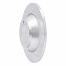 R1 05-11 Audi A6 Quattro Rear Right Drilled & Slotted Silver Brake Rotor