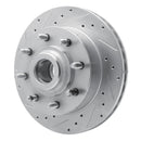 R1 98-03 Dodge Ram 2500 Van Front Left Drilled & Slotted Silver Brake Rotor