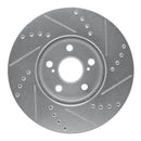 R1 09-19 Pontiac Vibe Front & Rear Drilled & Slotted Silver Brake Rotor Set
