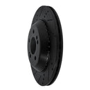 R1 15-21 Mercedes-Benz S560 Rear Left Drilled & Slotted Black Brake Rotor