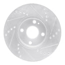 R1 16-25 Mazda 2 (Mexico) Front Left Drilled & Slotted Silver Brake Rotor