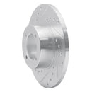 R1 74-79 Lotus Eclat Front Left Drilled & Slotted Silver Brake Rotor