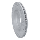 R1 14-19 Chevrolet Corvette Rear Right Drilled & Slotted Geo-Carbon Rotor