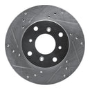 R1 92-96 Honda Prelude Front Left Drilled & Slotted Silver Brake Rotor
