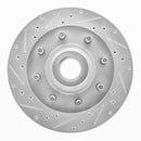 R1 98-03 Dodge Ram 2500 Van Front Left Drilled & Slotted Silver Brake Rotor