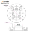 Mishimoto Wheel Spacers - 4x100 - 56.1 - 15 - M12 - Black
