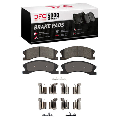 DFC 99-04 Jeep Grand Cherokee Front 5000 Advanced Semi Metallic Brake Pads and Hardware Kit
