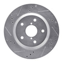R1 19-24 Subaru Forester Front & Rear Drilled & Slotted Silver Brake Rotor Set