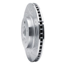 R1 18-23 Genesis G70 Front Right Drilled & Slotted Silver Brake Rotor