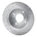 R1 89-96 Nissan 240SX Front & Rear Drilled & Slotted Silver Brake Rotor Set