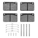 DFC 76-93 Volvo 240 Front & Rear Geospec Rotors with Euro 5000 Ceramic Brake Pads w/Hardware