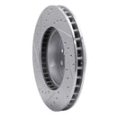 R1 90-97 Jaguar XJ12 Front Right Drilled & Slotted Silver Brake Rotor