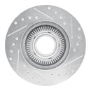 R1 93-94 Ford Explorer Front Left Drilled & Slotted Silver Brake Rotor