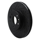 R1 98-02 Ford Crown Victoria Front Left Drilled & Slotted Black Brake Rotor