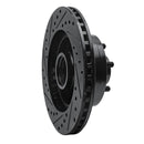 R1 91-96 Dodge Dakota RWD Front Right Drilled & Slotted Black Brake Rotor