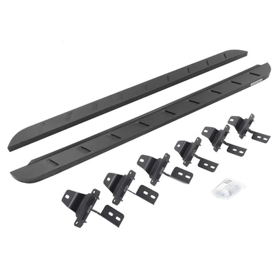 Go Rhino 18-22 Jeep Wrangler JLU 4DR RB10 Slim Running Boards Kit (Incl. Brackets) - Tex. Blk