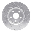 R1 11-22 Dodge Durango Front Left Drilled & Slotted Silver Brake Rotor