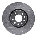 R1 99-10 Chevrolet ASTRA (Mexico) Front Left Drilled & Slotted Silver Brake Rotor