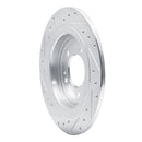 R1 17-25 Hyundai TUCSON Rear Right Drilled & Slotted Silver Brake Rotor
