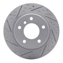 R1 91-99 BMW 318I Rear Right Drilled & Slotted Geo-Carbon Rotor