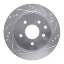 R1 03-05 Infiniti G35 Front & Rear Drilled & Slotted Silver Brake Rotor Set