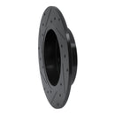 R1 94-04 Infiniti I30 Rear Right Drilled & Slotted Black Brake Rotor