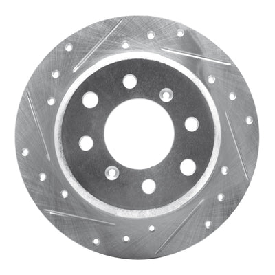 R1 64-94 Alfa Romeo Giulia Sprint Rear Left Drilled & Slotted Silver Brake Rotor
