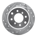 R1 64-94 Alfa Romeo Giulia Sprint Rear Left Drilled & Slotted Silver Brake Rotor