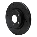 R1 07-13 Nissan Altima Front Left Drilled & Slotted Black Brake Rotor