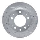 R1 84-89 Porsche 911 Rear Right Drilled & Slotted Silver Brake Rotor