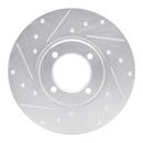 R1 76-81 Toyota Celica Front Left Drilled & Slotted Silver Brake Rotor